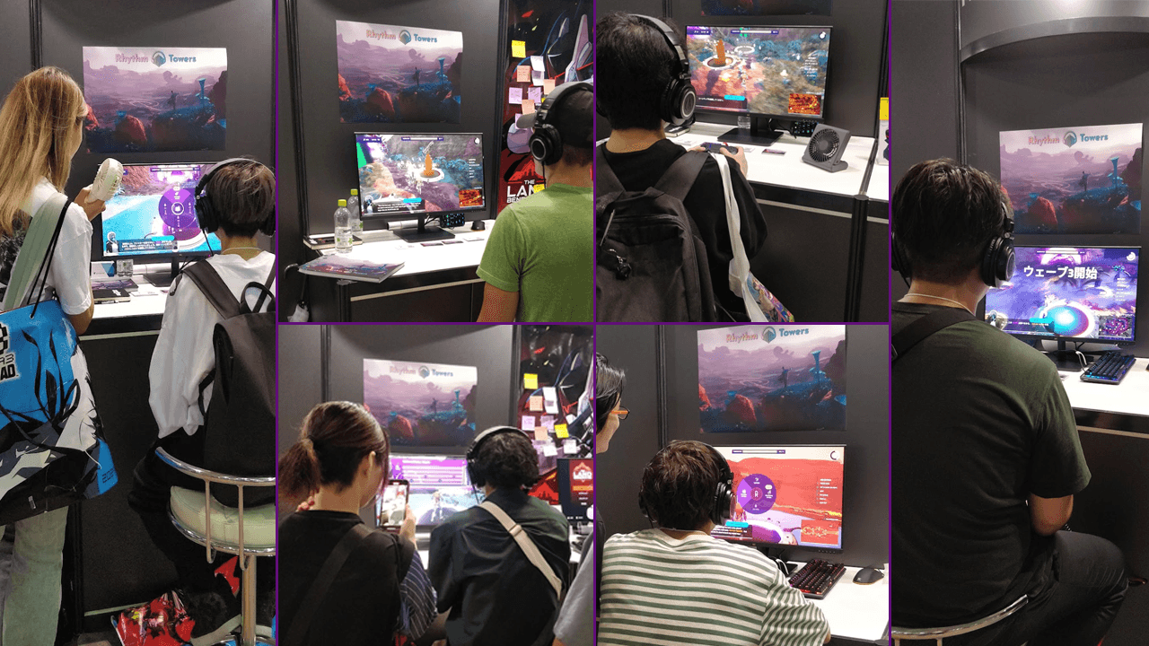 Enthusiastic players at the Tokyo Game Show 2023