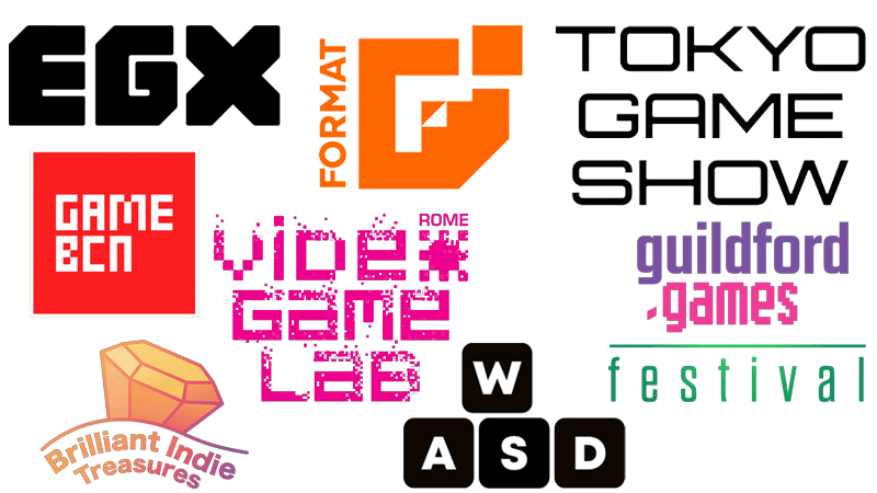 Previously playable at: EGX, FORMAT, Tokyo Game Show, GameBCN, Rome Video Game Lab, Guildford Games Festival, WASD, Brilliant Indie Treasures