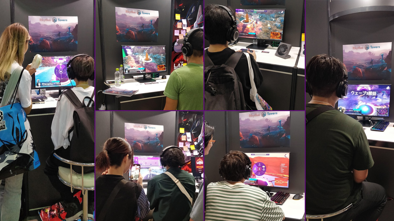 Enthusiastic players at the Tokyo Game Show 2023